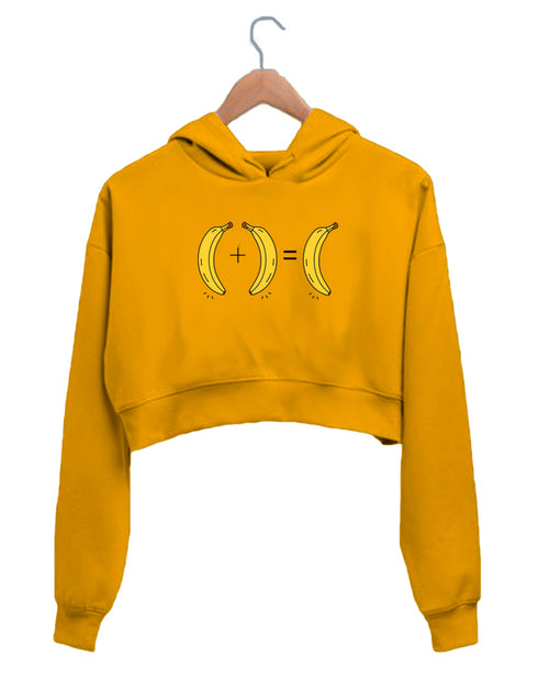 Quirkipedia GOUNDAMANI SENTHIL 1+1 banana Tamil Tamil, Womens Crop Hoodies